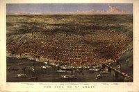 The city of St. Louis  sketched & drawn on stone by Parsons & Atwater (1874) by Currier & Ives