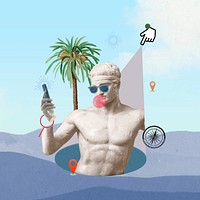 Summer Greek God, travel blogger remix