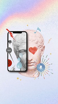 Creative cyber bullying iPhone wallpaper, Greek God remix