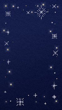 Blue Christmas frame iPhone wallpaper