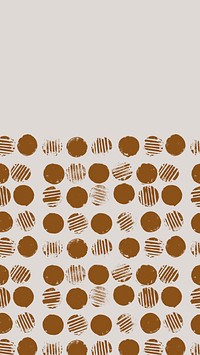 Brown iPhone wallpaper, block print border