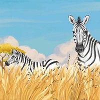 Cute zebra background, blue sky design