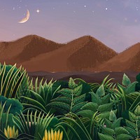 Wilderness background, night sky design