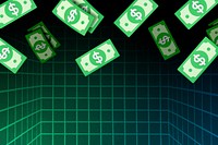 Falling money grid background, finance concept