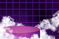 Purple product backdrop, 3D neon design