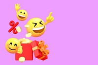 3D emoji sale pink background
