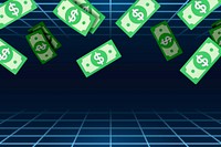 Falling money grid background, finance concept