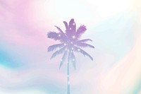 Aesthetic summer background, palm tree design 