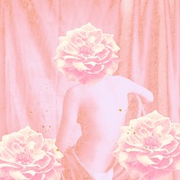 Pink aesthetic woman background