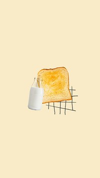 Toast breakfast yellow iPhone wallpaper