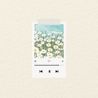 Aesthetic flower music playlist background