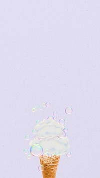 Ice cream purple iPhone wallpaper