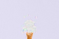 Ice cream purple background