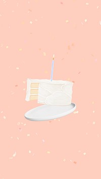 Birthday cake peachy iPhone wallpaper