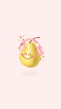 Cute pear pink iPhone wallpaper