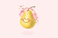 Cute pear pink background, music design