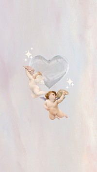 Aesthetic angels beige iPhone wallpaper | Premium Photo - rawpixel