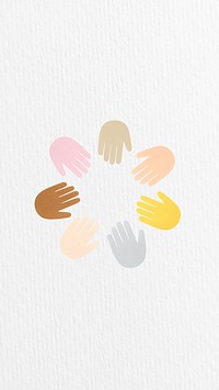 Hands unity white iPhone wallpaper