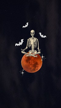 Skeleton Halloween dark iPhone wallpaper