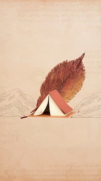 Aesthetic autumn camp iPhone wallpaper