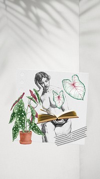 Aesthetic reading hobby iPhone wallpaper