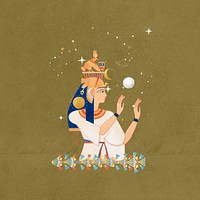 Aesthetic Egyptian pharaoh illustration background