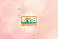 Pink retro music background, bokeh design