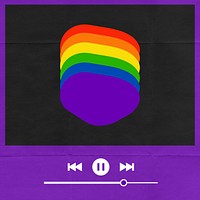 Music playlist colorful background