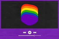 Music playlist colorful background