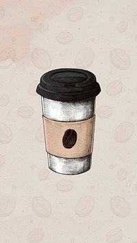 Coffee cup beige iPhone wallpaper