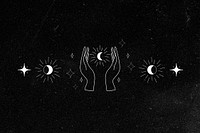 Aesthetic black celestial background, spirituality design