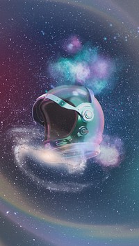 Aesthetic galaxy astronaut iPhone wallpaper