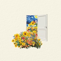 Dreamscape flower door background, surrealism style