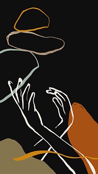 Abstract hands dark iPhone wallpaper