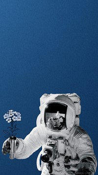 Aesthetic astronaut blue iPhone wallpaper