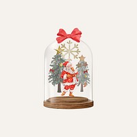 Santa snow globe, Christmas background