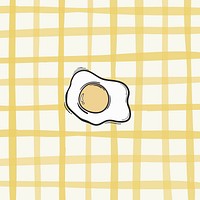 Cute breakfast yellow background, egg design