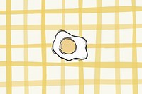 Cute breakfast yellow background, egg design