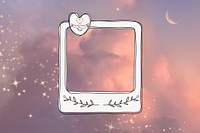 Aesthetic dreamy sky frame background