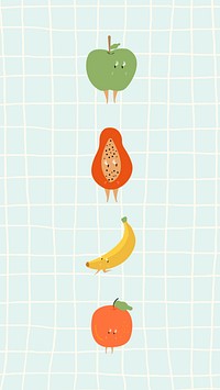 Cute fruits green iPhone wallpaper