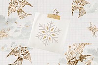 Gold snowflakes background, Christmas design