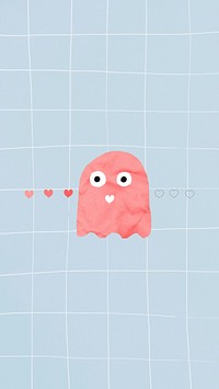 Cute pink monster iPhone wallpaper