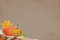 Aesthetic Autumn pumpkin background, seasonal collage