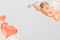 Valentine's cupid background, heart border