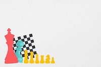 Chess border illustration background, cute design