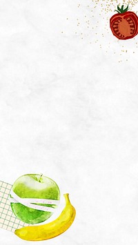 Healthy food mobile wallpaper, fruits border background