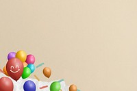 Beige background, party balloons border