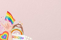 Pink LGBTQ pride background, celebration design