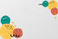 Smiling emoji border, emoticon background