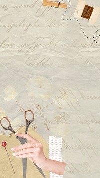 Knitting tools border mobile wallpaper